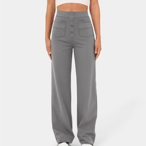 Halara High Waisted Button Multiple Pockets Straight Leg Casual Pants - Size XL